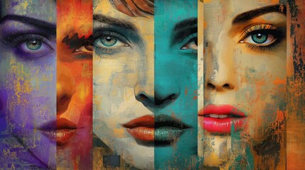 Abstract Portraits Reflecting Human Emotions