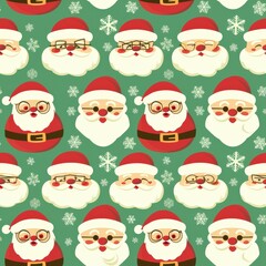 Colorful Santa Claus Pattern for Holiday Cheer
