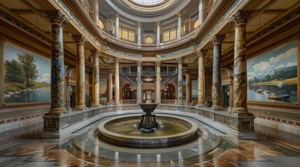 Obraz premium the main lobby of the state capital building