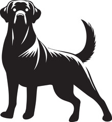 silhouette of clean vector of dog isolated
