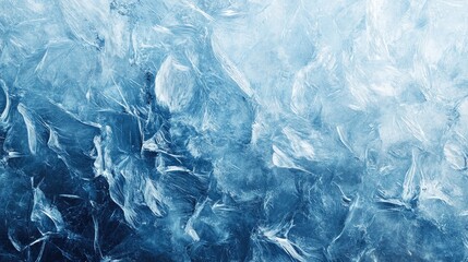 Obraz premium Abstract close-up of textured blue ice, creating a cool and serene atmosphere.