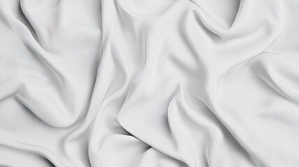 Obraz premium Elegant white fabric draped smoothly, creating a serene and minimalist aesthetic.