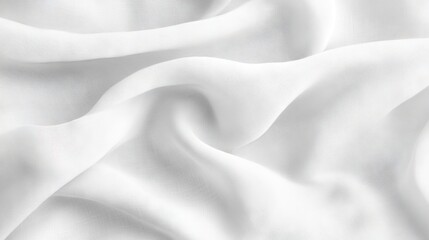 Obraz premium Soft, flowing white fabric draping elegantly, perfect for a soothing backdrop or fashion design.
