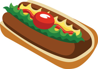 Hot Dog Color Vector Design