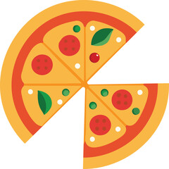 Pizza Color Vector Design