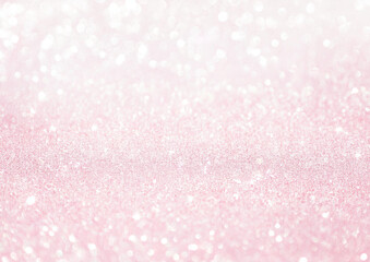 クリスマスイメージのキラキラのピンク背景