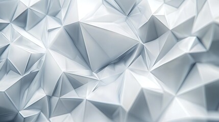 Obraz premium Abstract white geometric pattern with sharp peaks and valleys, creating a dynamic and modern texture.