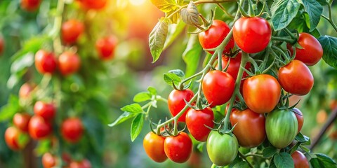 A lush tomato plant with multiple stems and vines, stems, plants, outdoor living, gardening, vegetation