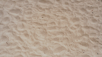 close up of clean and smooth white sand