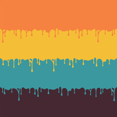 Vector abstract background made of color stripes with viscous liquid dripping effect.