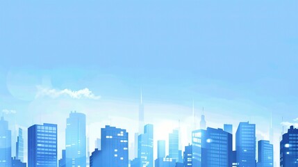 Blue Tech City Architecture Background - A Futuristic Urban Landscape of Innovation. The Blue - Hued Buildings with Sleek Lines, Symbolizing the Technological Advancements