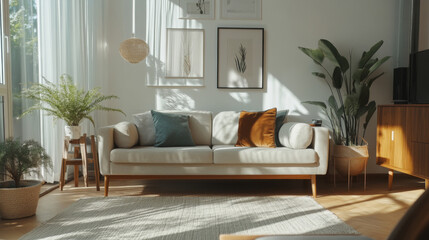 Obraz premium Nordic design living room interior 