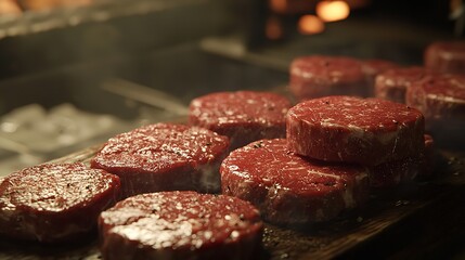 Variety of Raw Cuts of Meat: Dry Aged Beef Steaks