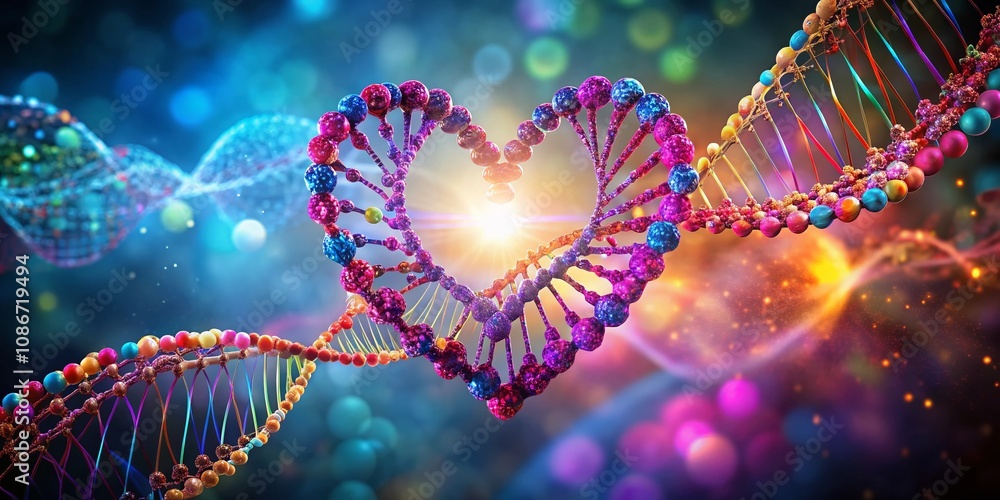 Aufkleber a beautiful representation of dna love symbolizing connection and unity in a heart shape with vibran