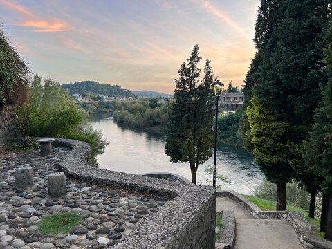 Old Ottoman bridge in Podgorica, capital of Montenegro