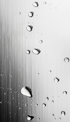 Blank Aluminum Surface with Water Droplets for Modern Backgrounds and Wallpapers