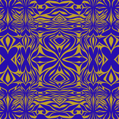 Mustard and Blue Abstract Surface Pattern