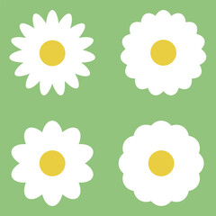 Flowers icon set. Flowers isolated on transparent background. Flowers in modern simple.Print