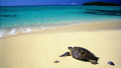 sea turtle on a beach