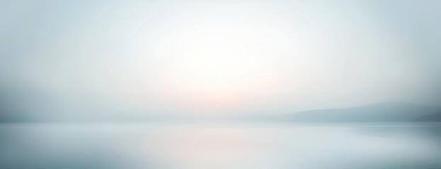 Fototapeta premium Light grey and white horizon nature water.