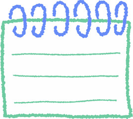 blue spring note pad