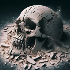 Controlled Decay Chalk crumbles slowly piece by piece