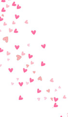 Heart frame element design with red and pink colors on transparent background. Heart background for valentine's day. Valentine's day design.