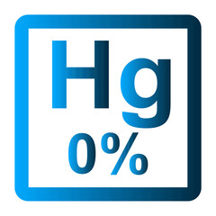 Hg 0 % icon template
