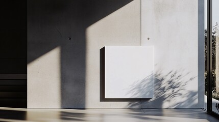 Obraz premium Blank billboard on grunge concrete wall. Concept of Advertising, Commercial, Street Ad