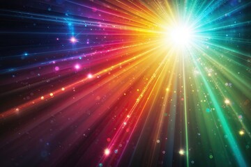 Naklejka premium Colorful Luminary Glare Textures with Beamlight Reflection and Shimmering Visuals