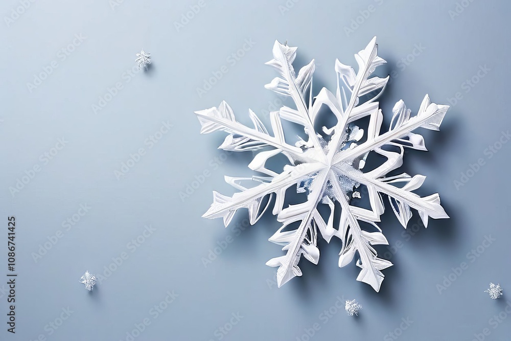Aufkleber each snowflake uniquely designed falls from a greyish hint of a