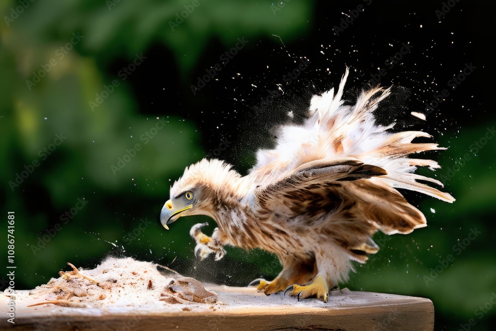 Poster eaglet claws an eaglets claws explode into a burst of brown and