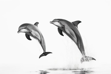 Fototapeta premium Dolphin swimming animal mammal.