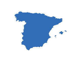 Spain Map vector icon. Minimalistic Colorful Map of Spain.