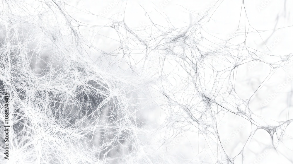 Poster intricate spider web pattern on a white background