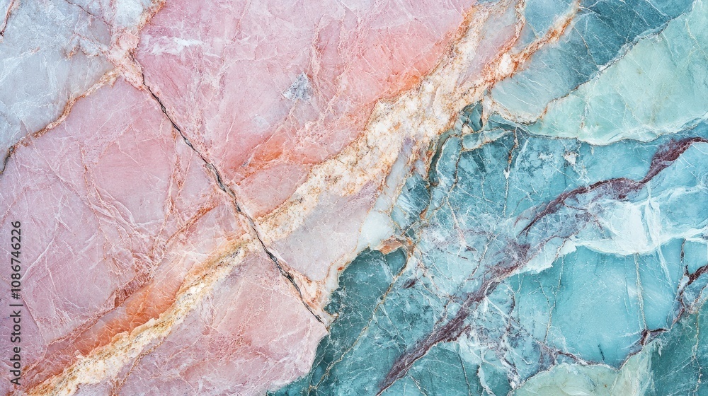 Poster elegant and colorful marble texture with soft pastel hues and unique veining patterns ideal for back