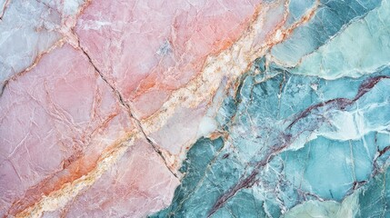 Fototapeta premium Elegant and Colorful Marble Texture with Soft Pastel Hues and Unique Veining Patterns Ideal for Backgrounds, Textures, and Design Projects
