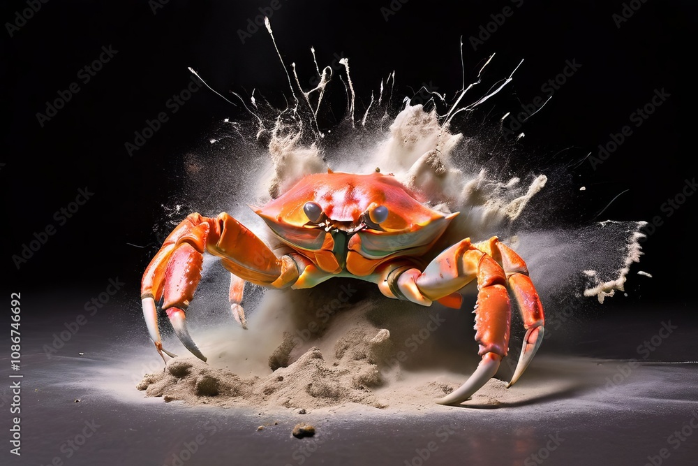 Poster exploding crab chalk