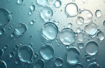 Ethereal Teal Droplets in Minimalist Abstract Composition