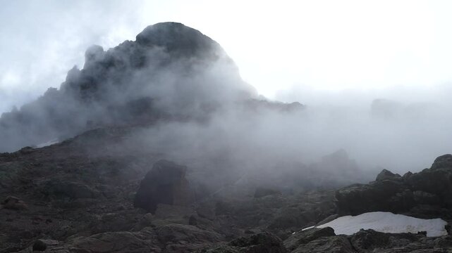 beautiful nature hiking GR20 trek at corse
