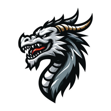 recommend clip art: dragon head mascot logo vector illustration