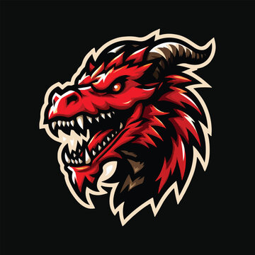 recommend clip art: dragon head mascot logo vector illustration
