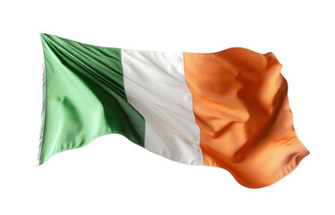 Traditional Irish flag with a slight wave symbolizing national pride