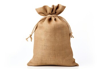 Burlap sack bag white background clothing.