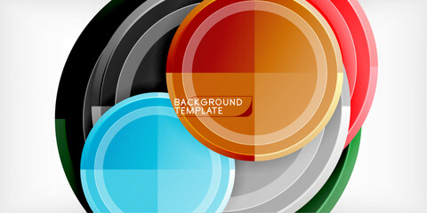 Minimal geometric abstract background. Circle triangle design