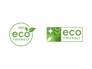 Modern design eco friendly icon labels, Ecologic food stamps
