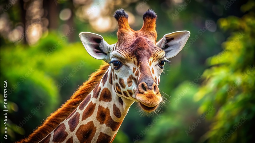 Aufkleber captivating close-up of unique giraffe patterns showcasing nature's intricate textures and colors in