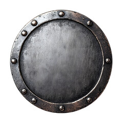 metal plate with rivets  isolated on a transparent background