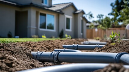 Underground Pipes for New Home Construction