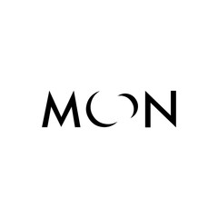 Moon logo with moon shape
